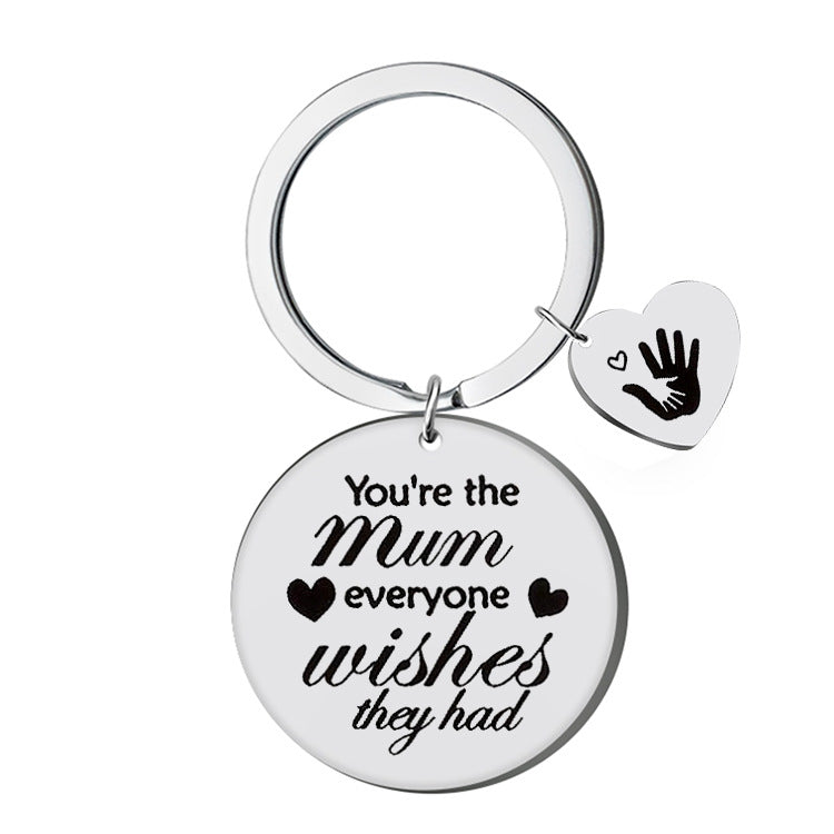 Venta al por mayor de acero inoxidable, eres la mamá, regalo para el día de la madre, llavero